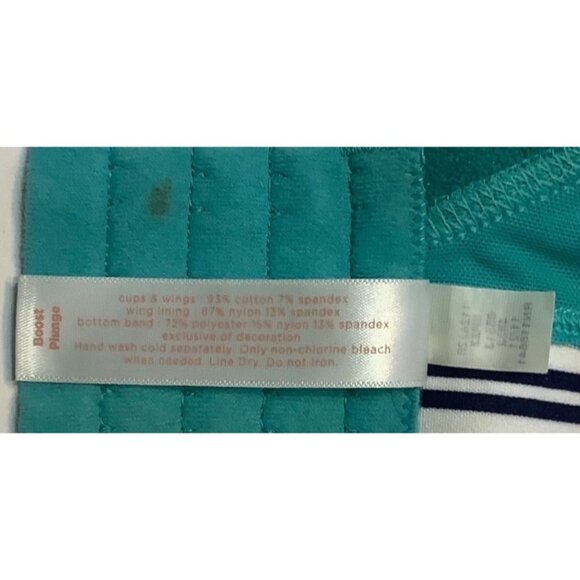 Cacique Boost Plunge Floral Stripes Underwire Bra 42C Plunge Adjustable Straps - Picture 3 of 5